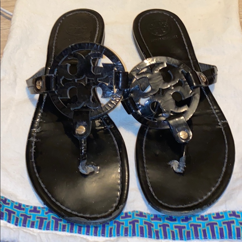 Black Tory Burch Miller Sandals Size 9